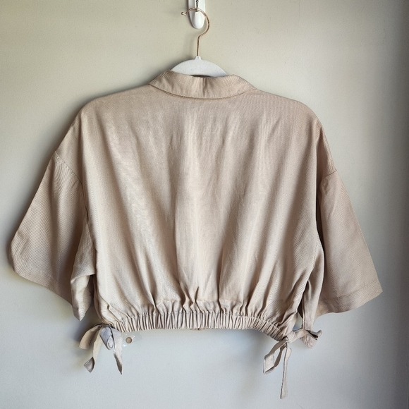 NWT Billie the Label Imogene Crop Top Linen Blend Size Large - Picture 9 of 9
